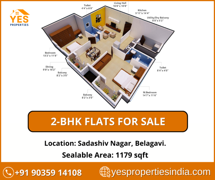 2-BHK Flats for Sale in Sadashiv Nagar, Belagavi | Modern Design & Prime Location-1