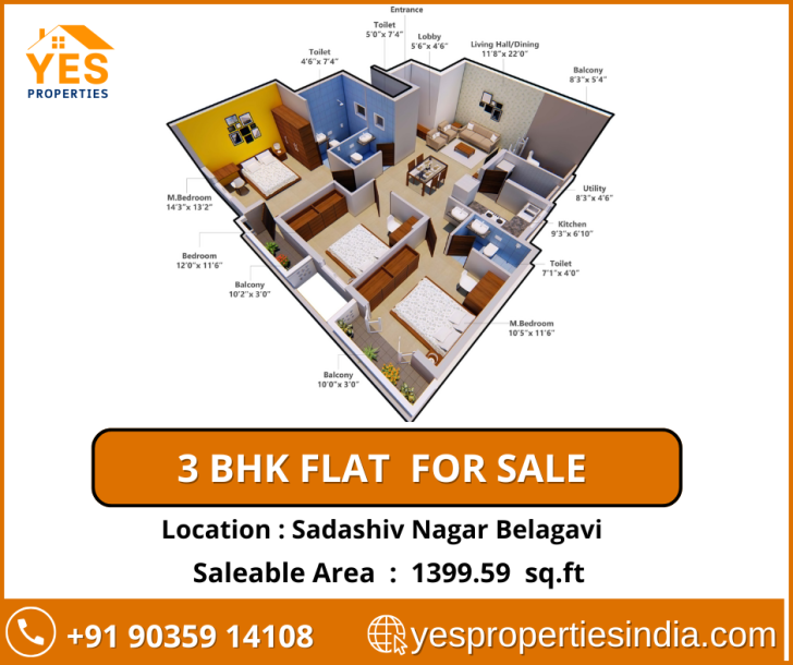 3-BHK Flats For Sale In Sadashiv Nagar, Belagavi | Perfect Blend of Luxury,-1