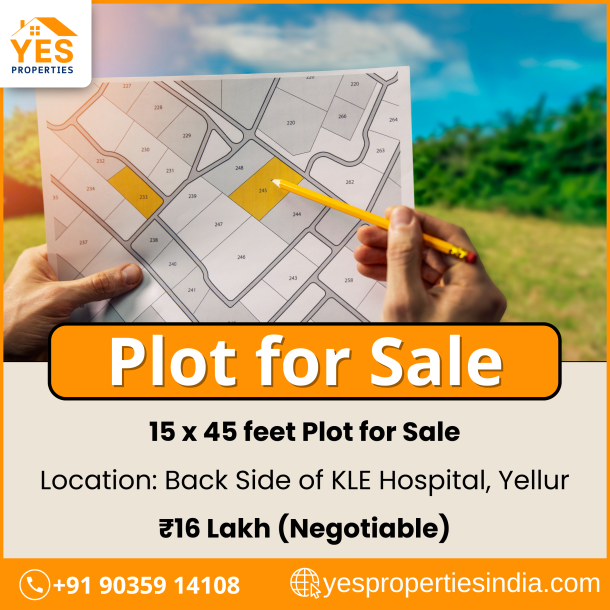 Affordable Residential Plot for Sale | 15x45 ft | Near KLE Hospital, Yellur, Belgaum-1