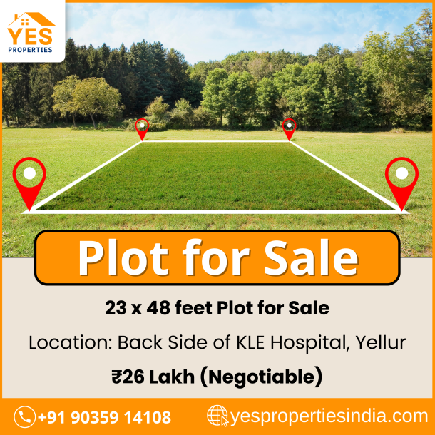 Prime Residential Plot for Sale | 23x48 ft | Near KLE Hospital, Yellur, Belgaum-1