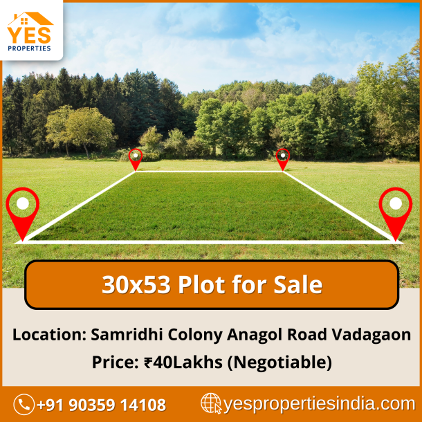 30x53 Plot for Sale in Samridhi Colony Vadgaon (7 Days School)-1